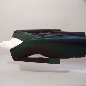 Nic&Zoe grey and green knit dress size small